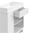 Stork Craft USA Engineered Wood Nursery Changing Table Dresser in White