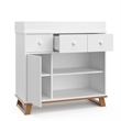 Stork Craft USA Engineered Wood Nursery Changing Table Dresser - Driftwood/White