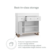 Stork Craft USA Engineered Wood Nursery Changing Table Dresser - Driftwood/White