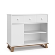 Stork Craft USA Engineered Wood Nursery Changing Table Dresser - Driftwood/White