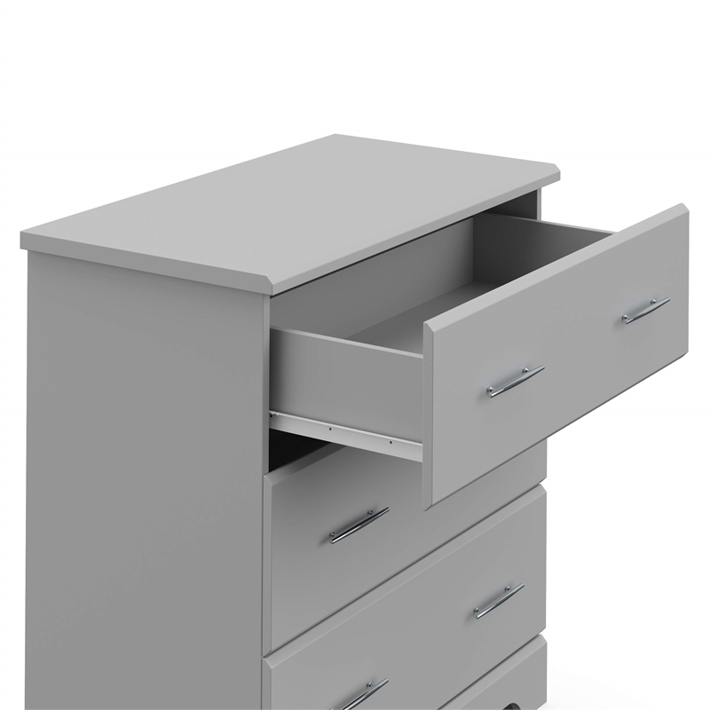 Stork Craft USA Brookside 3-Drawer Engineered Wood Chest in Pebble Gray