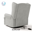 Stork Craft USA Serenity Metal and Polyurethane Wingback Recline Glider in Gray