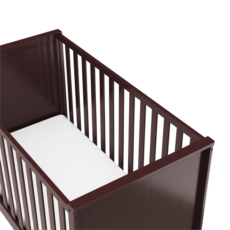 Stork Craft USA Graco Melbourne Wood 3-in-1 Convertible Crib in Espresso