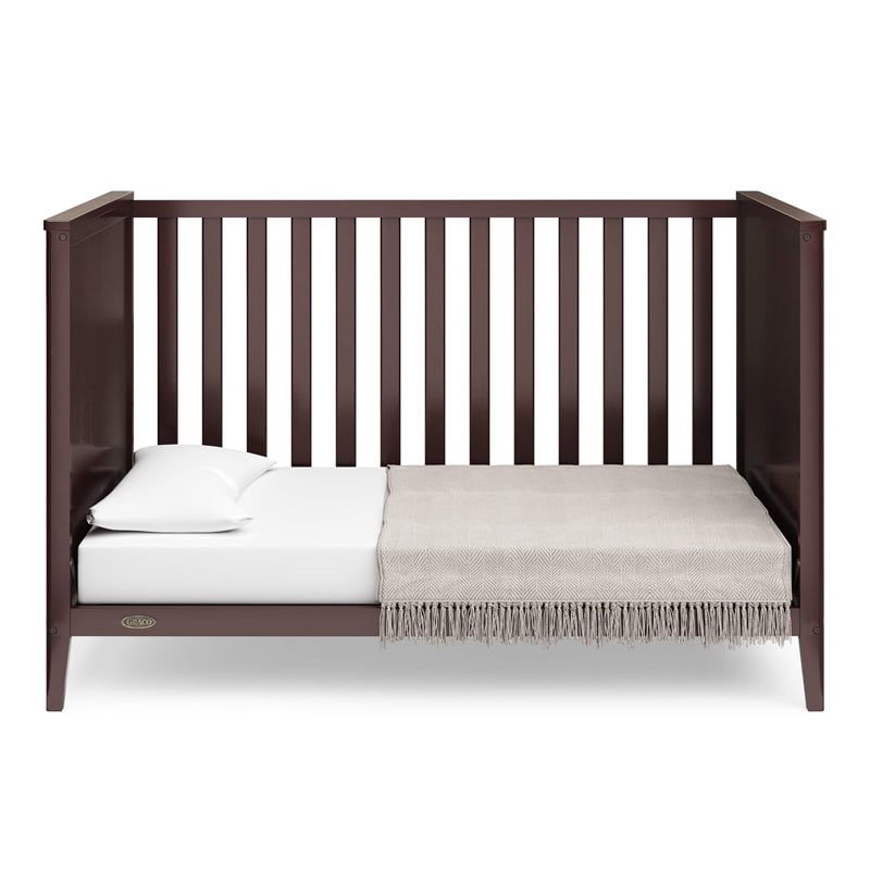Stork Craft USA Graco Melbourne Wood 3-in-1 Convertible Crib in Espresso