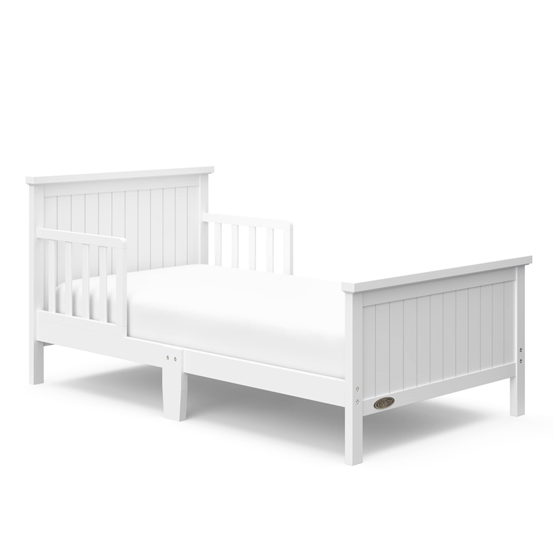 Stork Craft USA Graco Bailey Wood Toddler Bed in White Finish