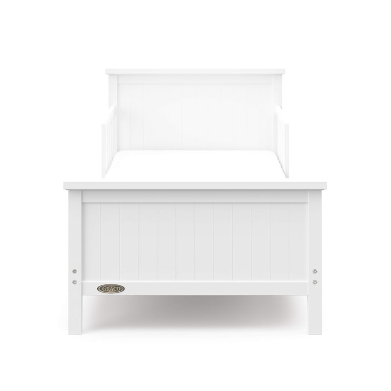 Stork Craft USA Graco Bailey Wood Toddler Bed in White Finish
