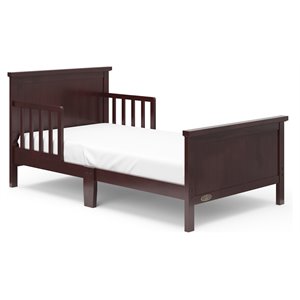 stork craft usa graco bailey wood toddler bed in espresso finish