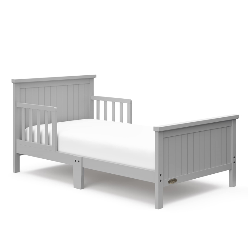 Stork Craft USA Graco Bailey Wood Toddler Bed in Pebble Gray Finish