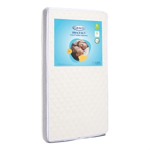 Stork Craft USA Graco Ultra Polyurethane 2-in-1 Crib & Toddler Mattress in White
