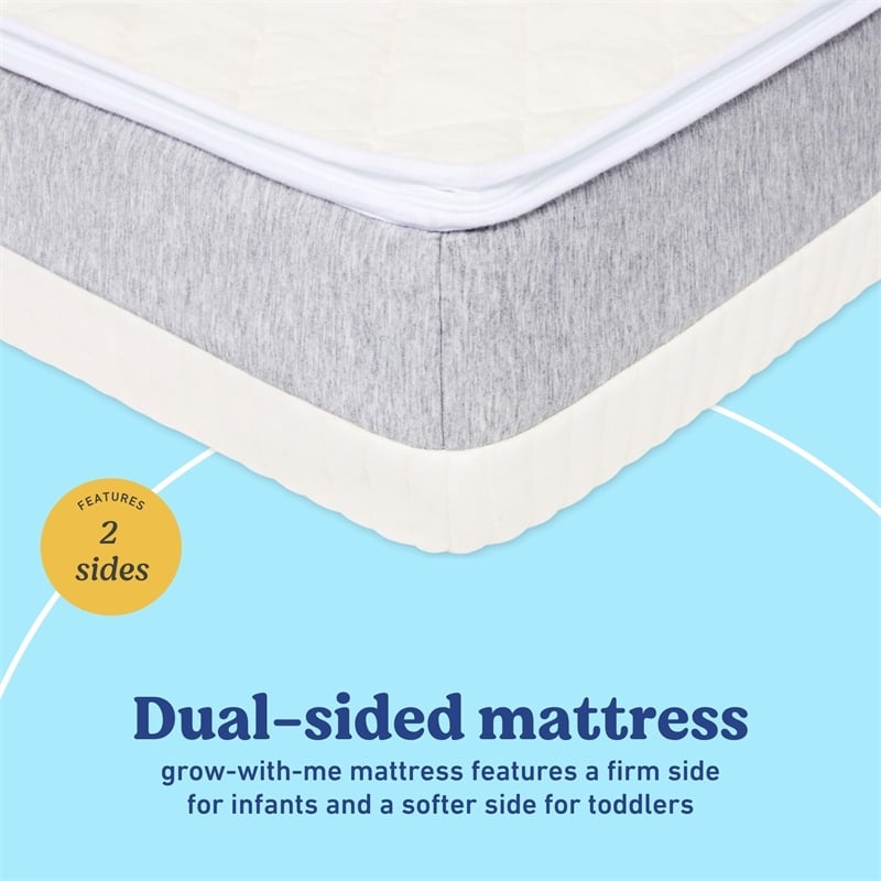 Stork Craft USA Graco Ultra Polyurethane 2-in-1 Crib & Toddler Mattress in White