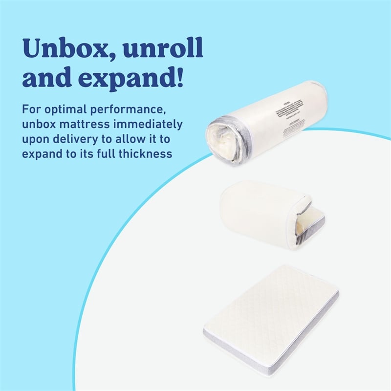 Stork Craft USA Graco Ultra Polyurethane 2-in-1 Crib & Toddler Mattress in White