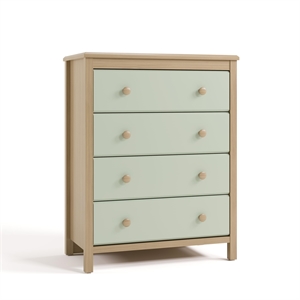 Stork Craft USA Alpine 4-Drawer Engineered Wood Chest in Pebble Gray