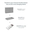 Stork Craft USA Crescent 6-Drawer Engineered Wood Double Dresser in Pebble Gray