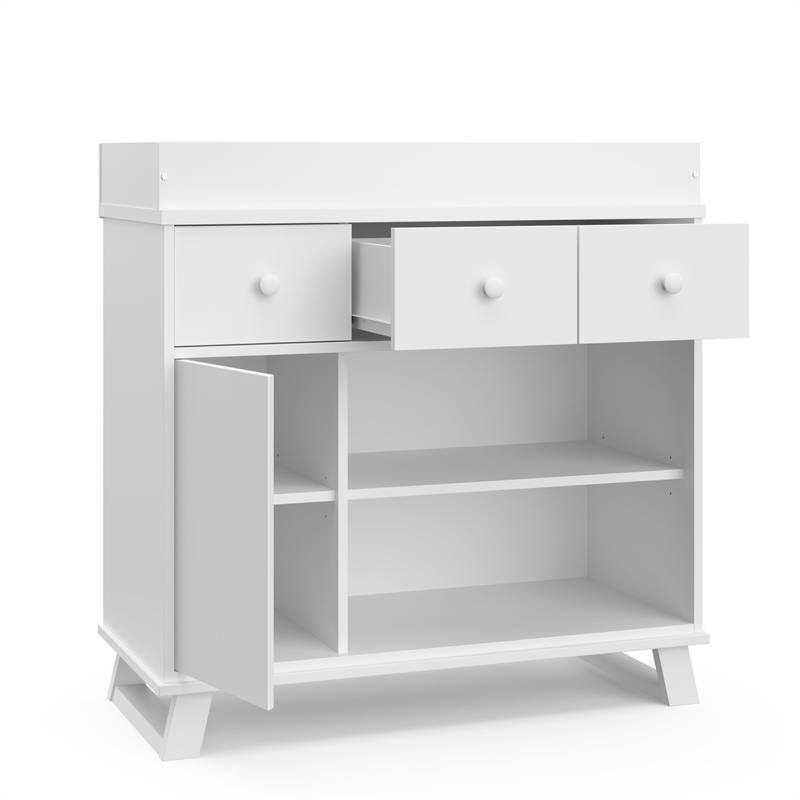 Stork Craft USA 6-Drawer Engineered Wood Double Dresser in White
