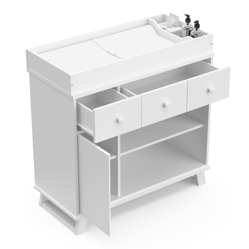 Stork Craft USA 6-Drawer Engineered Wood Double Dresser in White