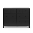 Stork Craft USA Moss 6-Drawer Wood Double Dresser in Gray Finish