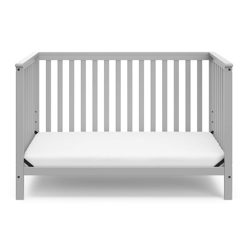 Stork Craft USA Hillcrest Wood 4-in-1 Convertible Crib in Pebble Gray