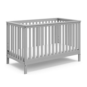 Stork Craft USA Hillcrest Wood 4-in-1 Convertible Crib in Pebble Gray