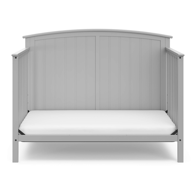 Stork Craft USA Steveston Wood 4-in-1 Convertible Crib in Pebble Gray
