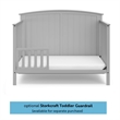Stork Craft USA Steveston Wood 4-in-1 Convertible Crib in Pebble Gray