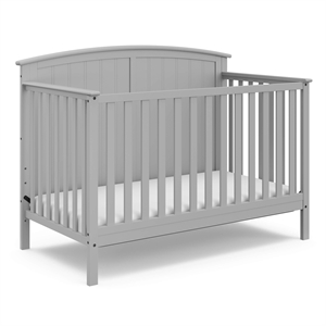 Stork Craft USA Steveston Wood 4-in-1 Convertible Crib in Pebble Gray