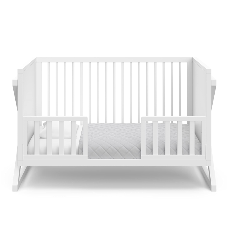 Stork Craft USA Equinox Wood 3-in-1 Convertible Crib in White