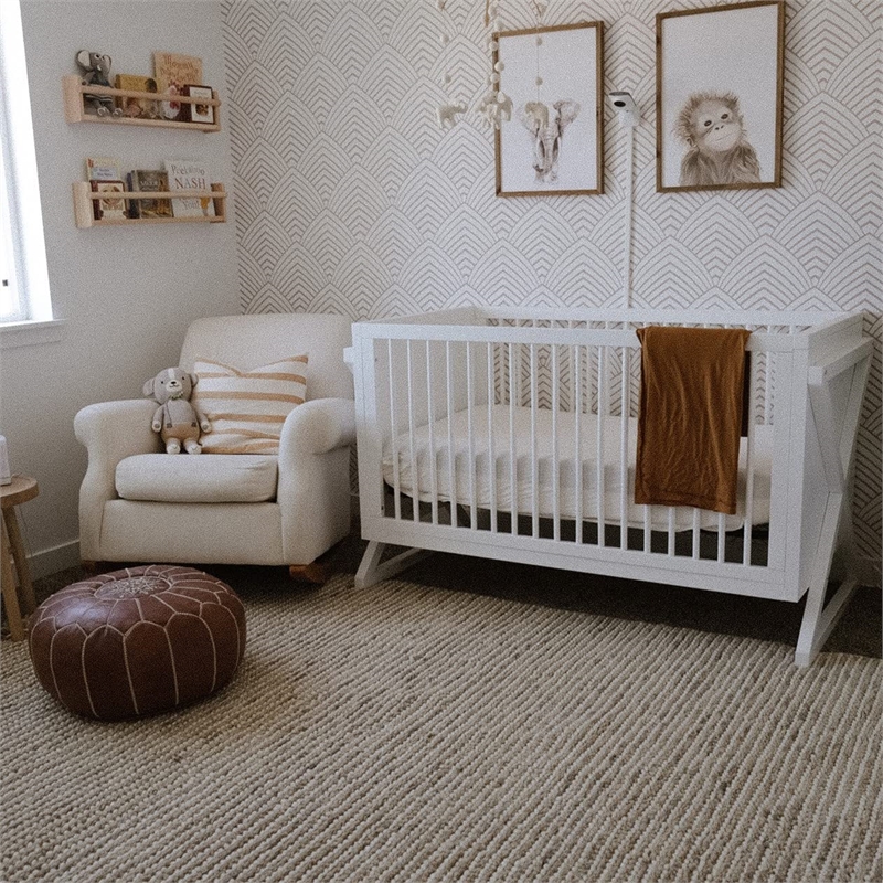 Stork Craft USA Equinox Wood 3-in-1 Convertible Crib in White