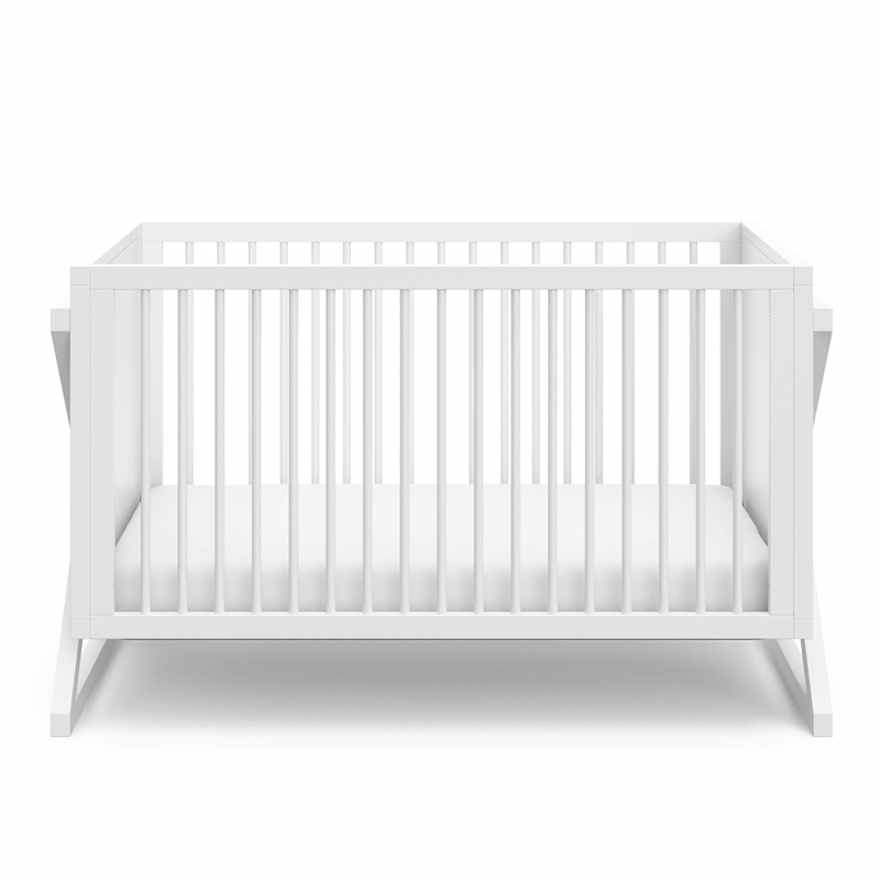 Stork Craft USA Equinox Wood 3-in-1 Convertible Crib in White