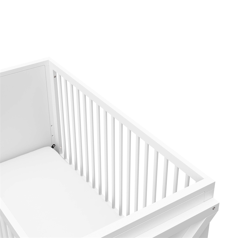 Stork Craft USA Equinox Wood 3-in-1 Convertible Crib in White