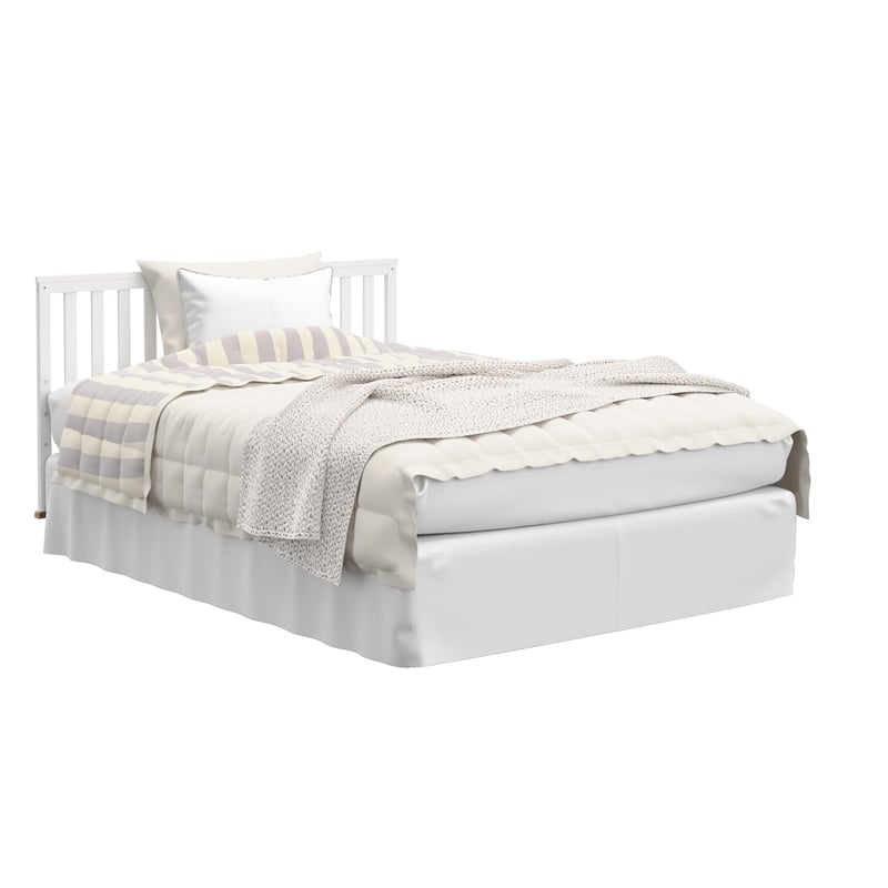 Stork Craft USA Santa Monica Wood 5-in-1 Convertible Crib in White/Driftwood