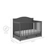 Stork Craft USA Moss Wood 4-in-1 Convertible Crib with Drawer in Gray
