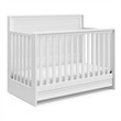 Stork Craft USA Luna Wood 4-in-1 Convertible Crib with Drawer in White
