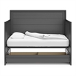 Stork Craft USA Luna Wood 4-in-1 Convertible Crib with Drawer in Gray