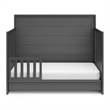 Stork Craft USA Luna Wood 4-in-1 Convertible Crib with Drawer in Gray