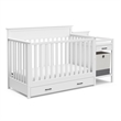 Stork Craft USA Arizona Wood All-in-One Convertible Crib and Changer in White