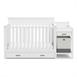 Stork Craft USA Arizona Wood All-in-One Convertible Crib and Changer in White