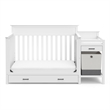 Stork Craft USA Arizona Wood All-in-One Convertible Crib and Changer in White