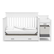 Stork Craft USA Arizona Wood All-in-One Convertible Crib and Changer in White