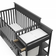 Storkcraft Arizona 4-in-1 Convertible Baby Crib and Changer Gray