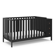 Stork Craft USA Malibu Wood 3-in-1 Customizable Convertible Storage Crib - Black