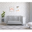 Stork Craft USA Malibu Wood 3-in-1 Customizable Convertible Storage Crib in Gray