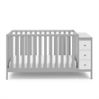Stork Craft USA Malibu Wood 3-in-1 Customizable Convertible Storage Crib in Gray