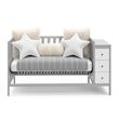 Stork Craft USA Malibu Wood 3-in-1 Customizable Convertible Storage Crib in Gray