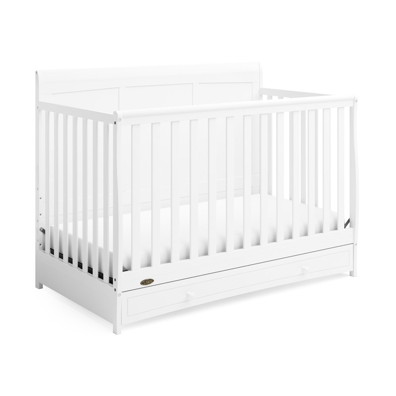 Stork Craft USA Graco Asheville Wood 4-in-1 Convertible Crib in White