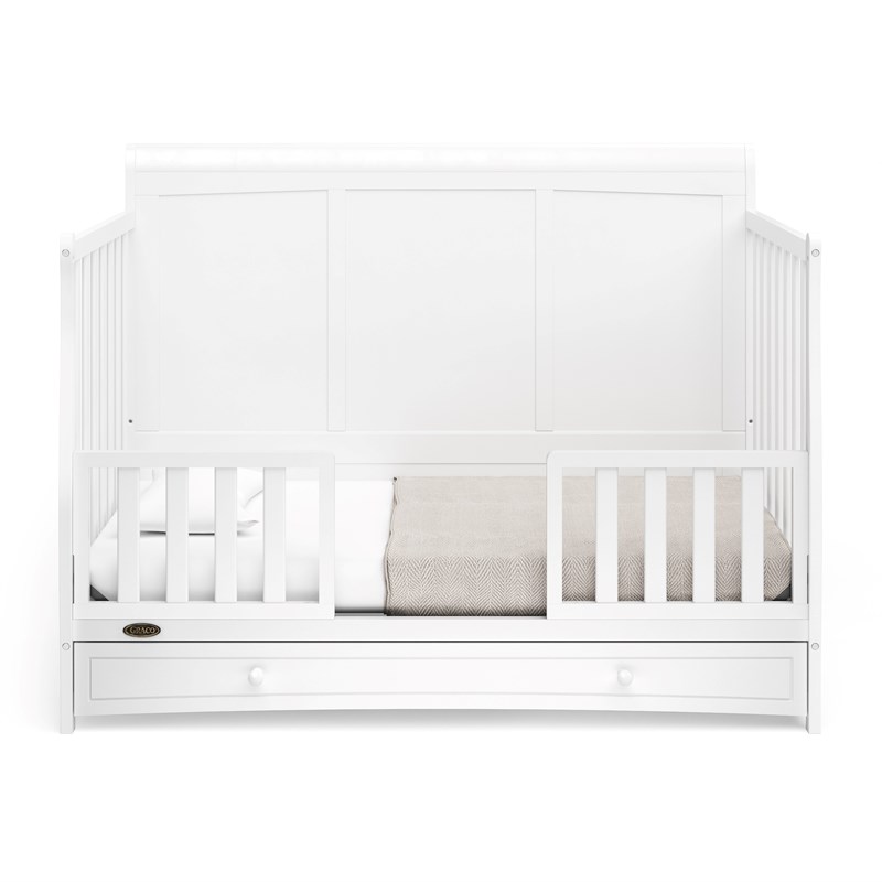 Stork Craft USA Graco Asheville Wood 4-in-1 Convertible Crib in White