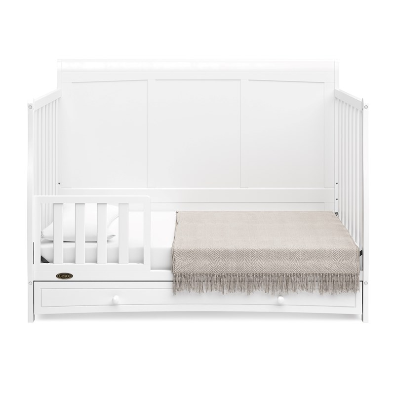 Stork Craft USA Graco Asheville Wood 4-in-1 Convertible Crib in White