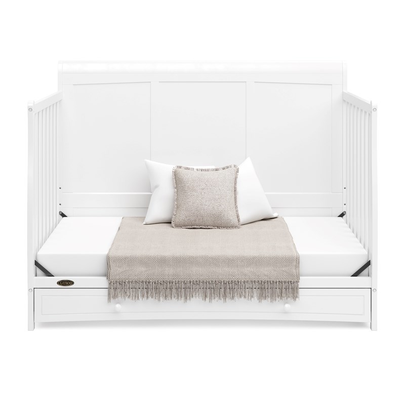 Stork Craft USA Graco Asheville Wood 4-in-1 Convertible Crib in White