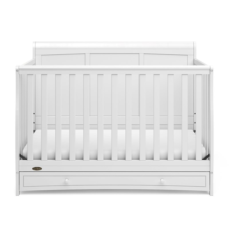 Stork Craft USA Graco Asheville Wood 4-in-1 Convertible Crib in White