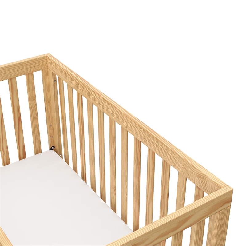 Stork Craft USA Beckett Wood 3-in-1 Convertible Crib in Natural