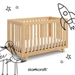 Stork Craft USA Beckett Wood 3-in-1 Convertible Crib in Natural